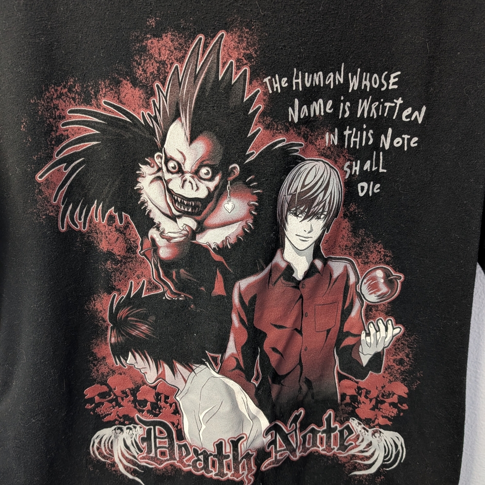 Death Note Anime Graphic‎ T-Shirt XL Black Ryuk Light Yagami L Manga Tee - Picture 2 of 4